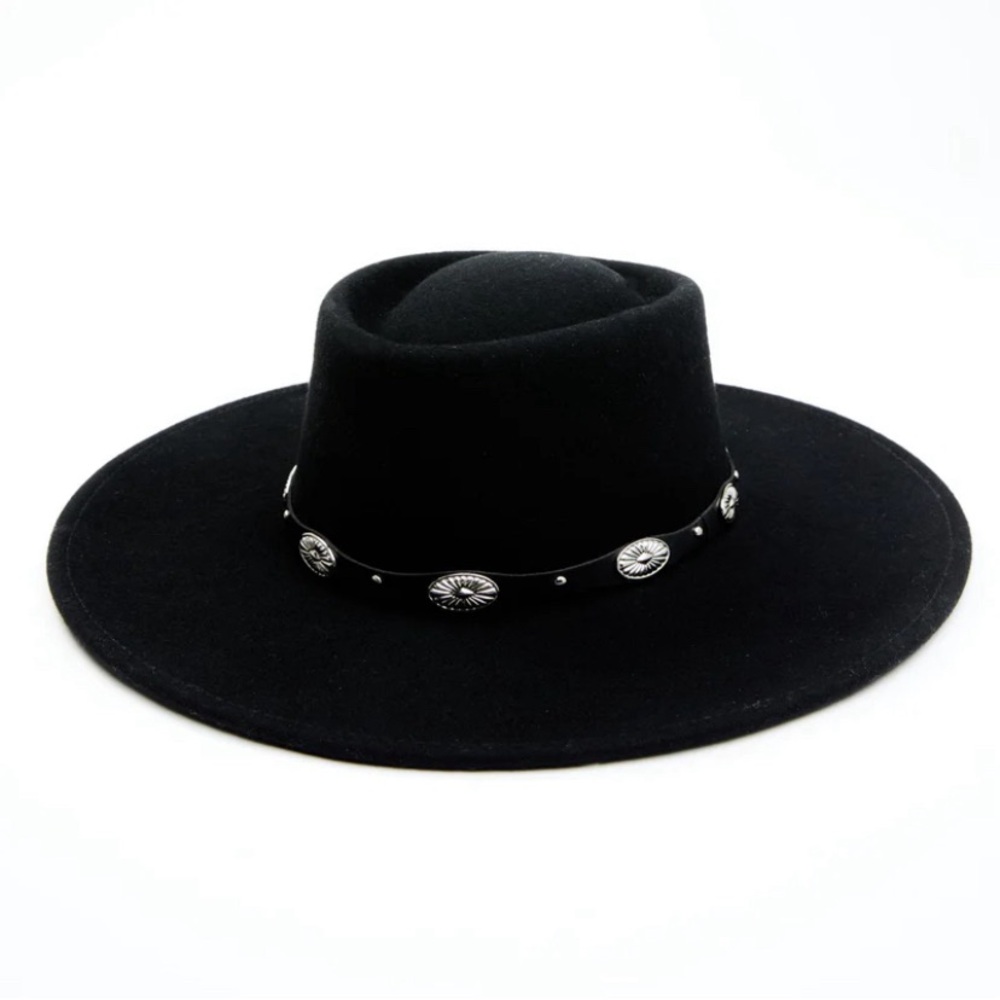 Idyllwind Flat Brim Black Hat
